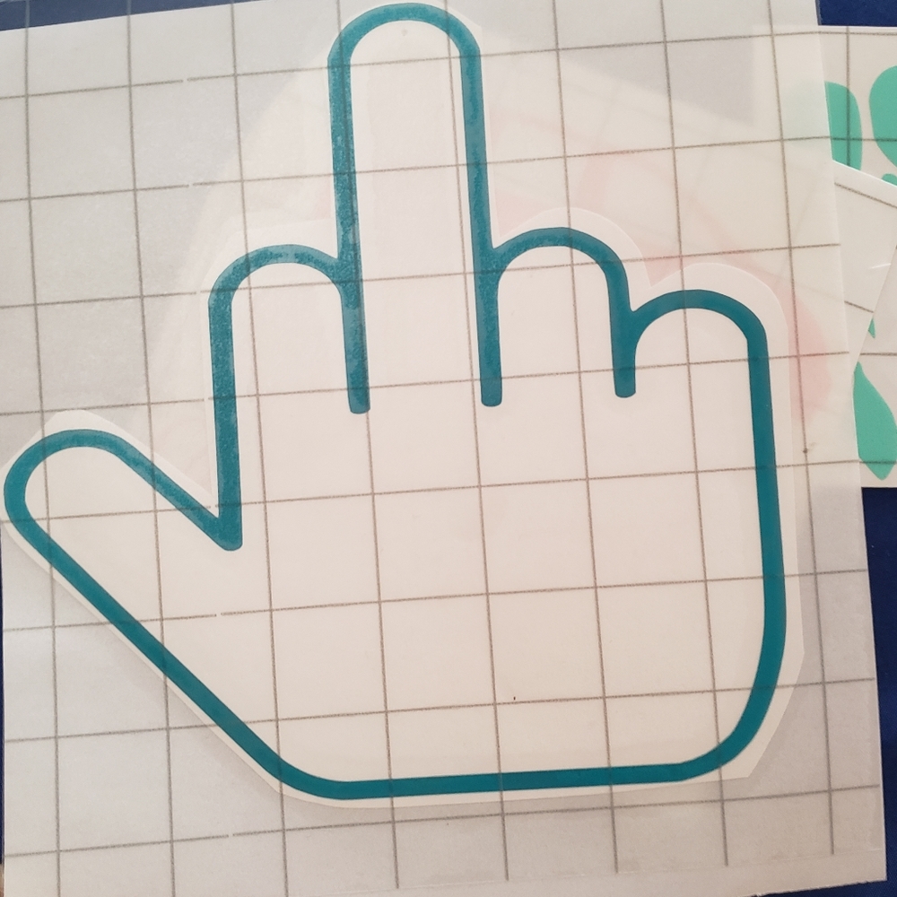 Middle finger to all y'all! car decal